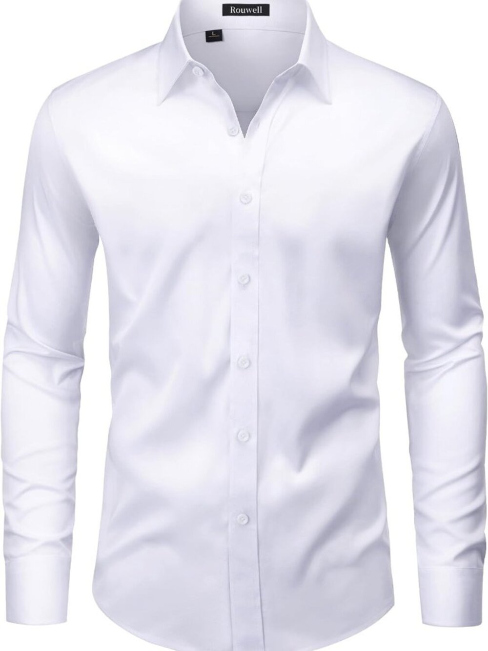 Wrinkle-Free Long Sleeve Dress Shirt for Men - Non-Iron, Stretchy, Business